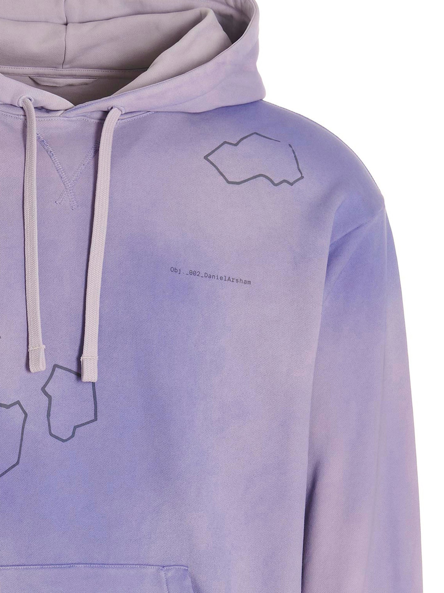 Sweatshirt Hoodie by Objects IV Life for men in cotton purple & print features an luminous silhouette, showcasing a sophisticated hooded neckline and for a truly luminous look.