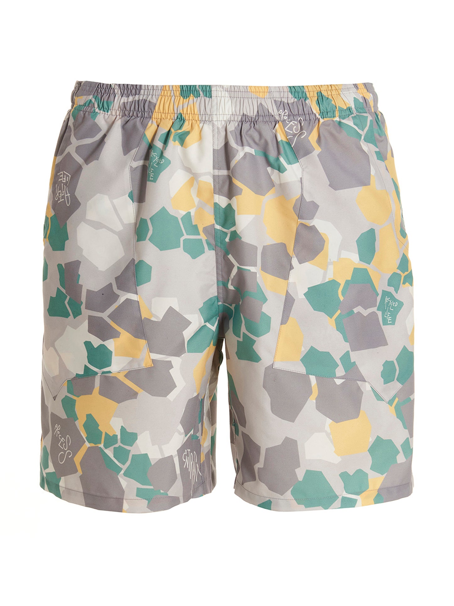 Short Trousers by Objects IV Life for men in polyethylene multicolor & print features an effortless chic silhouette, meticulously tailored with a sophisticated , short, and for a effortless chic finish.