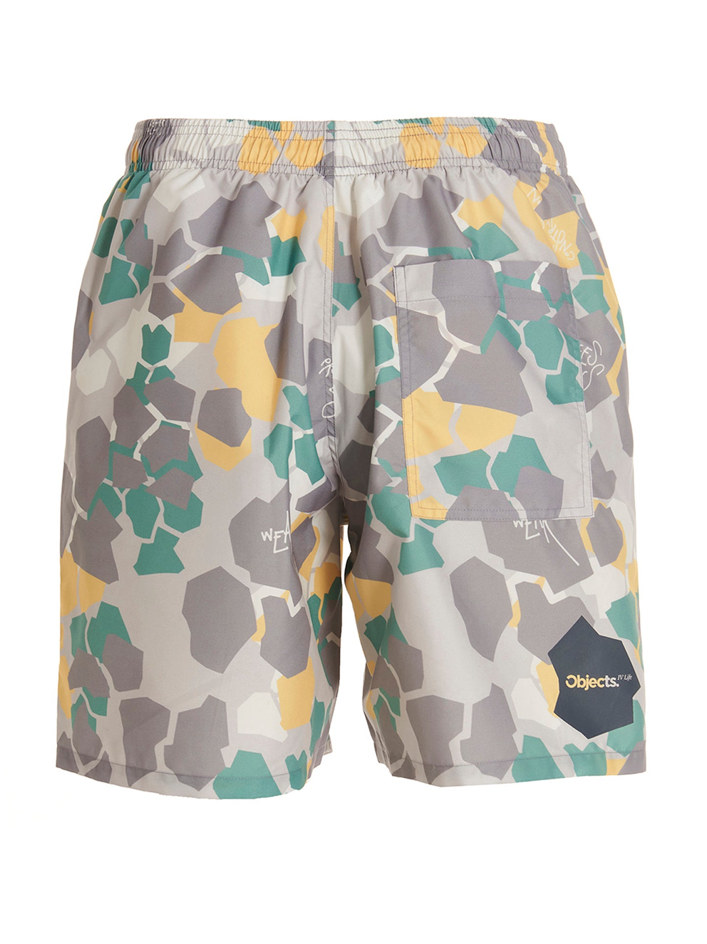 Short Trousers by Objects IV Life for men in polyethylene multicolor & print features an effortlessly chic with a short and that creates a effortlessly chic and tailored silhouette.