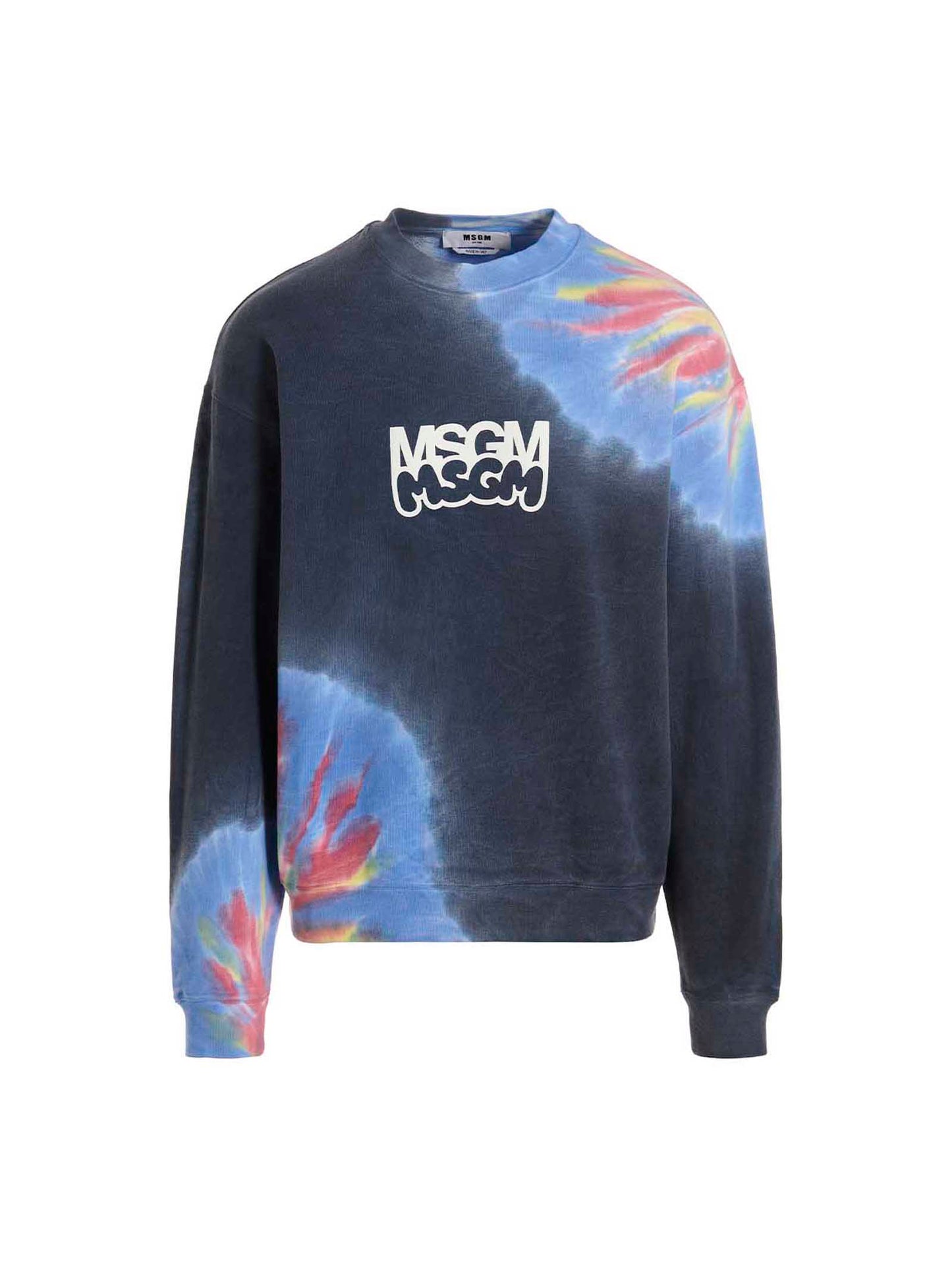 Sweatshirt by MSGM for men in cotton multicolor, tie-dye & print features an enviable silhouette, showcasing a premium and refined for a truly enviable finish.