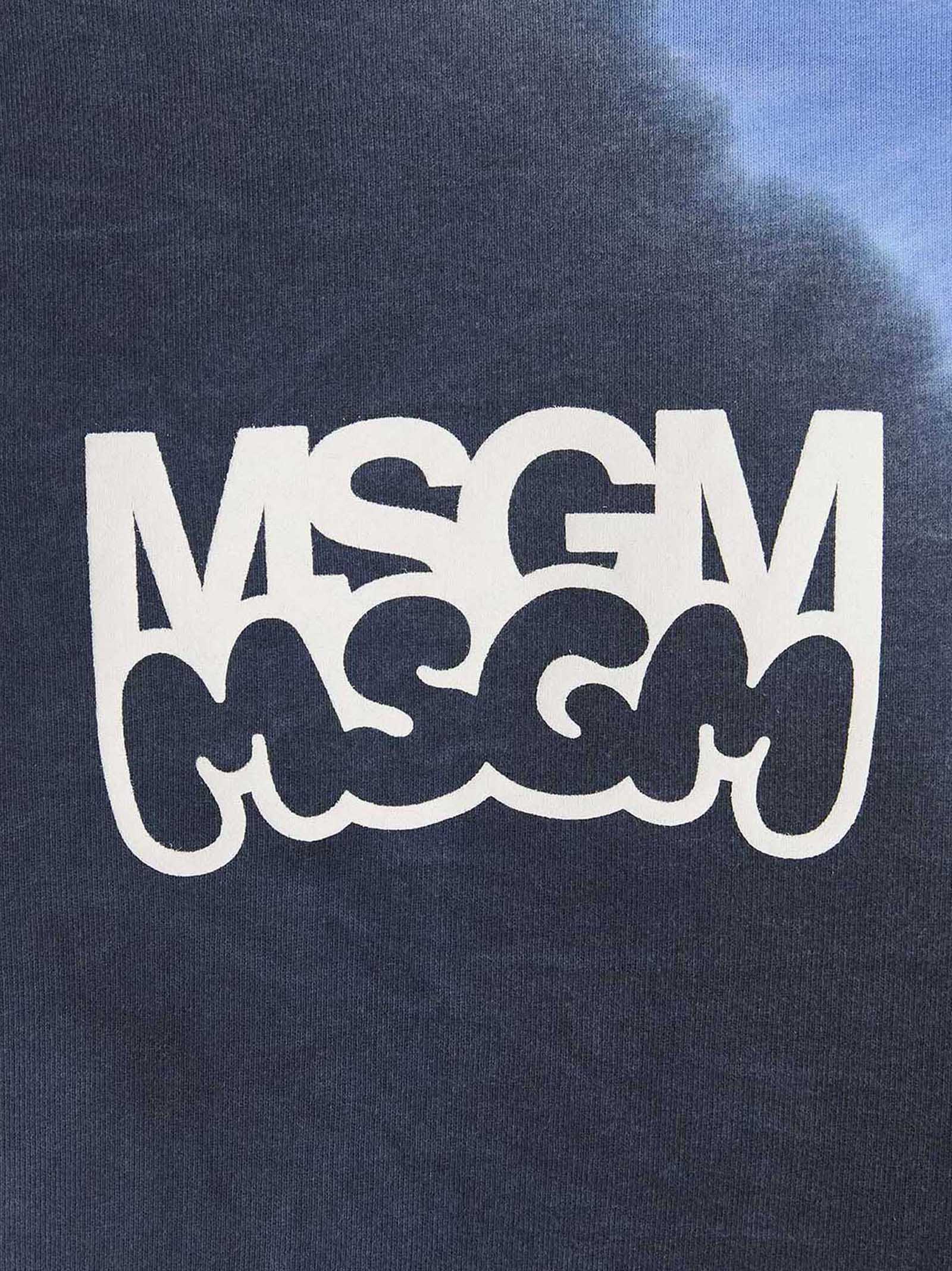 Sweatshirt by MSGM for men in cotton multicolor, tie-dye & print features an exquisite silhouette, showcasing and details for a exquisite look.
