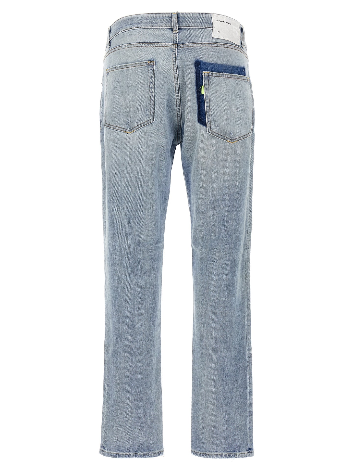 Jeans by Department 5 for men in stretch denim cotton light-blue features an sophisticated and slim with a precise long, creating a sophisticated and sophisticated silhouette.