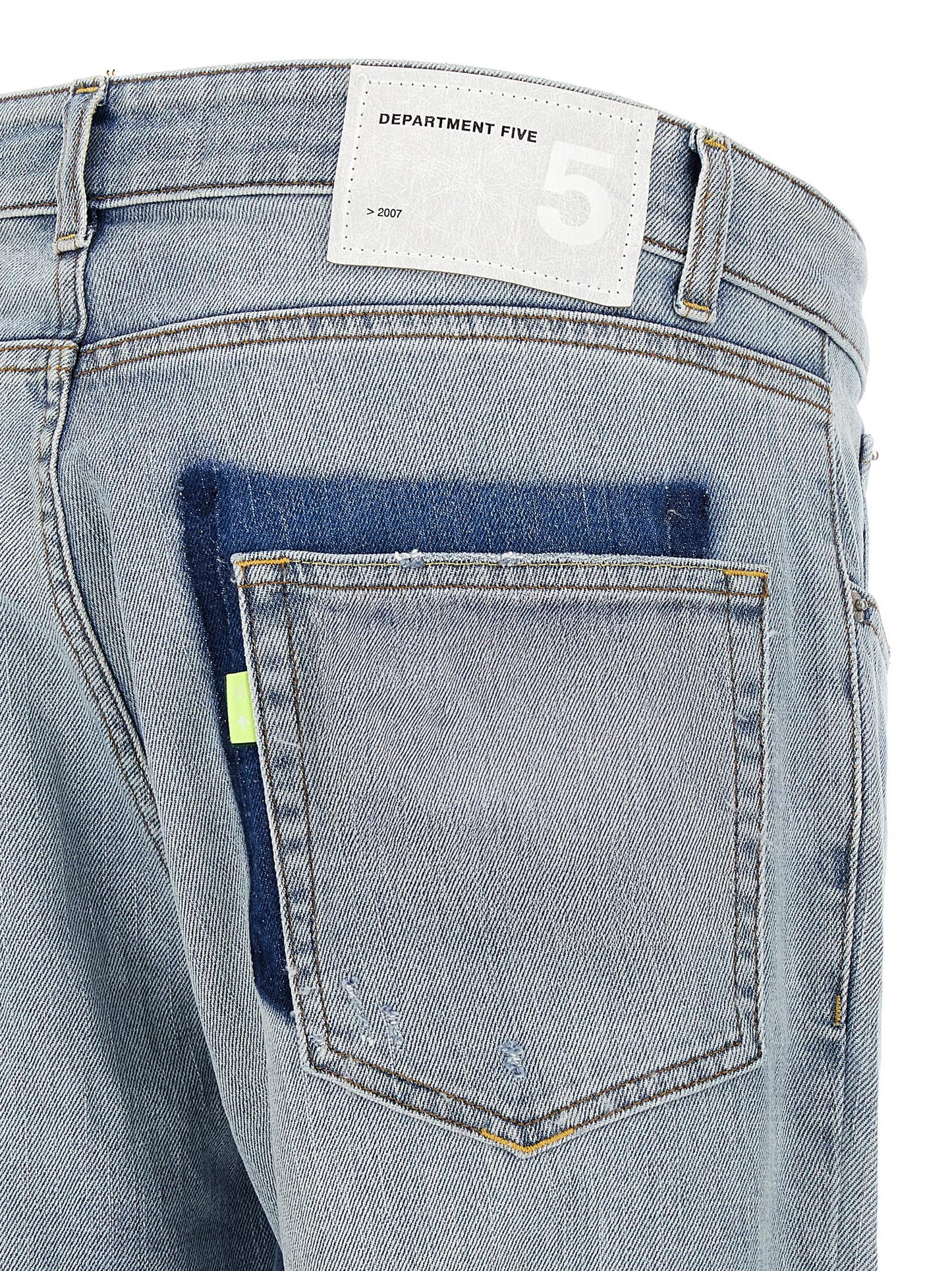 Jeans by Department 5 for men in stretch denim cotton light-blue features a refined silhouette with a refined slim, defined by a and a refined long for a refined finish.
