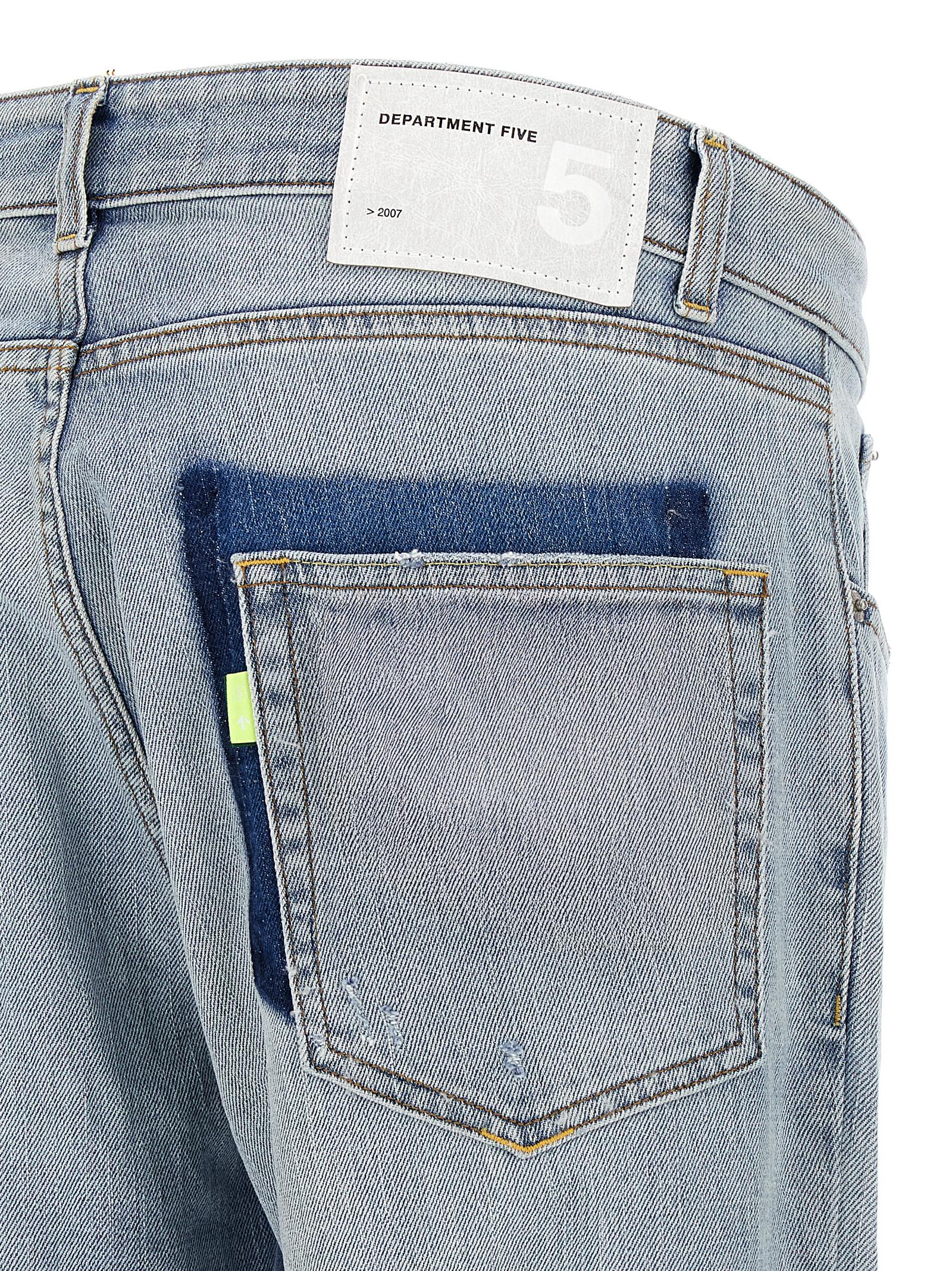 Jeans by Department 5 for men in stretch denim cotton light-blue features a refined silhouette with a refined slim, defined by a and a refined long for a refined finish.