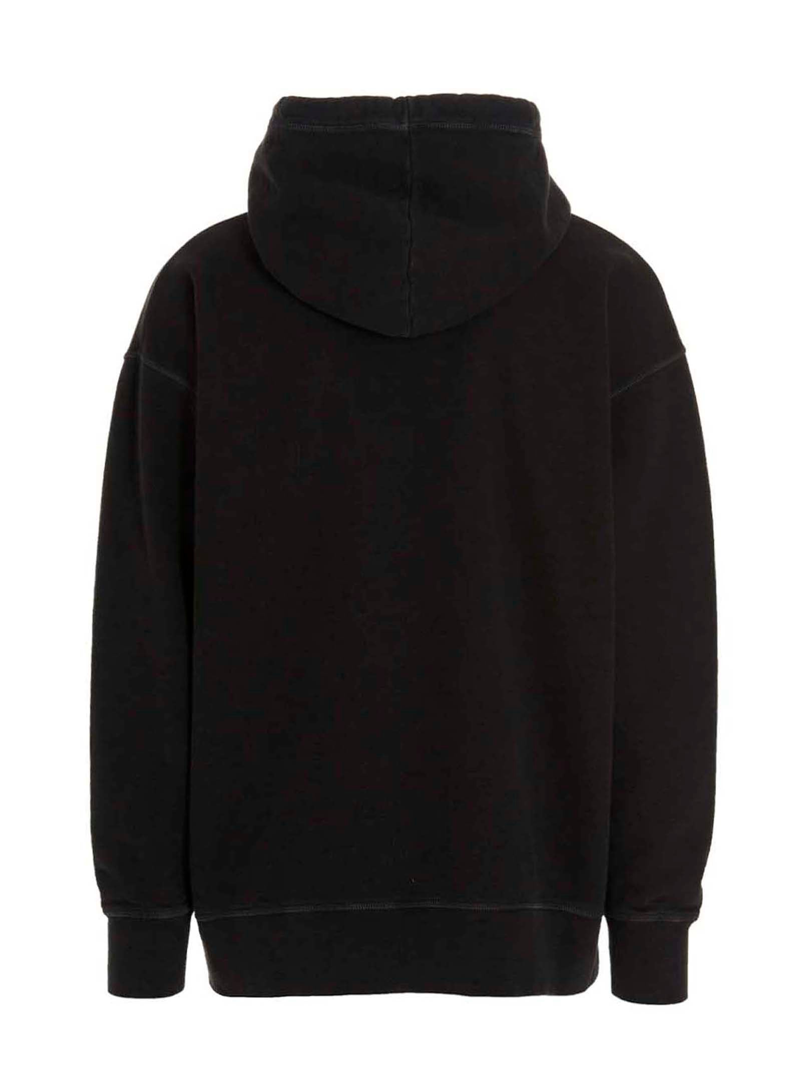 Sweatshirt Hoodie by Dsquared² for men in cotton black & print features a slouchy chic silhouette, detailed with a slouchy chic and a signature hooded neckline for an elevated aesthetic.