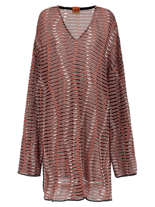Cardigan by VITELLI for men in organic cotton & polyamide multicolor, patterned & jacquard features an impeccable silhouette, showcasing a sophisticated v-neck neckline and long-sleeve detail for a truly impeccable finish.