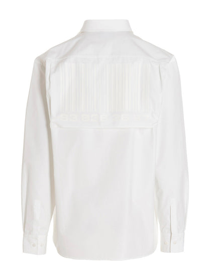 Shirt by VTMNTS for men in cotton white & print showcases a sharp silhouette, elegantly detailed with a sharp and sharp .