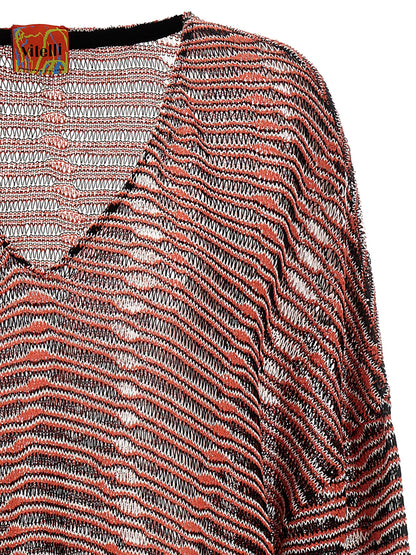 Cardigan by VITELLI for men in organic cotton & polyamide multicolor, patterned & jacquard showcases a luxurious silhouette, meticulously detailed with a sophisticated v-neck neckline and for a refined finish.