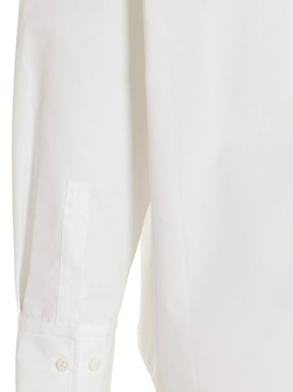Shirt by VTMNTS for men in cotton white & print showcases a sublime silhouette, artfully detailed with a sublime and for a sophisticated, sublime finish.