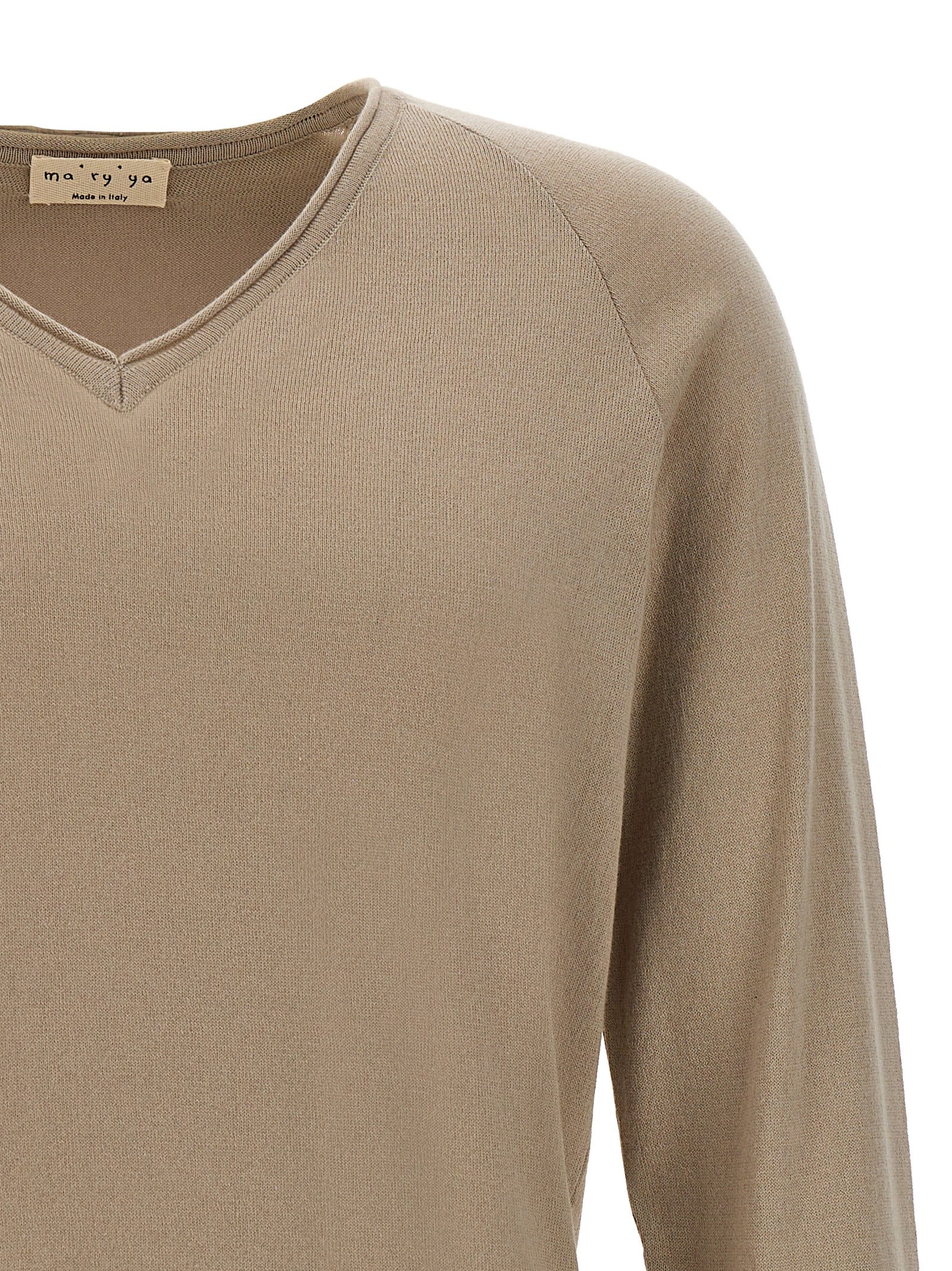Cardigan by MA'RY'YA for men in modacrylic & cotton beige features an crisp silhouette, showcasing a sophisticated and detail for a truly crisp finish.