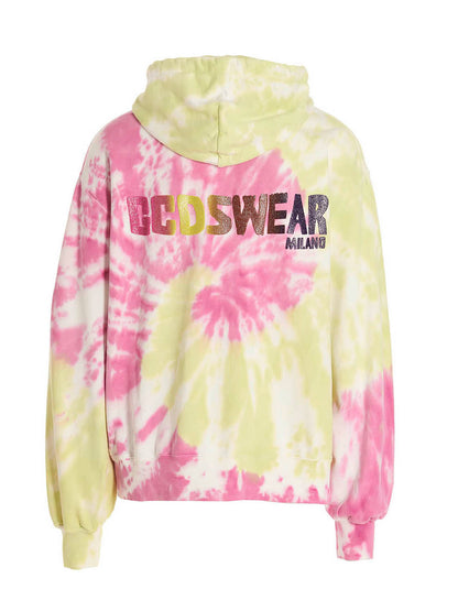Sweatshirt Hoodie by GCDS for men in cotton multicolor, tie-dye & print features a edgy silhouette, detailed with a edgy hooded neckline and for a refined finish.