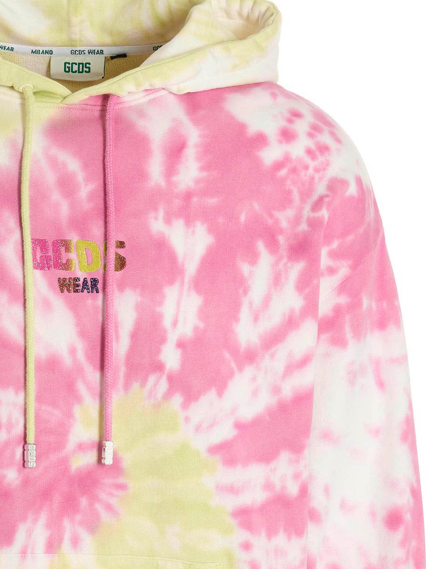 Sweatshirt Hoodie by GCDS for men in cotton multicolor, tie-dye & print showcases a city-ready silhouette, artfully detailed with a signature hooded neckline and for a city-ready finish.