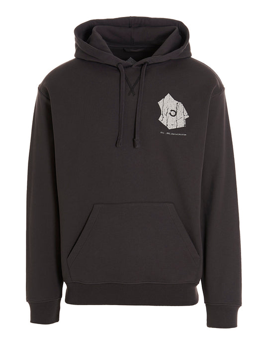Sweatshirt Hoodie by Objects IV Life for men in cotton gray & print showcases a city-ready silhouette, artfully detailed with a signature hooded neckline and for a city-ready finish.