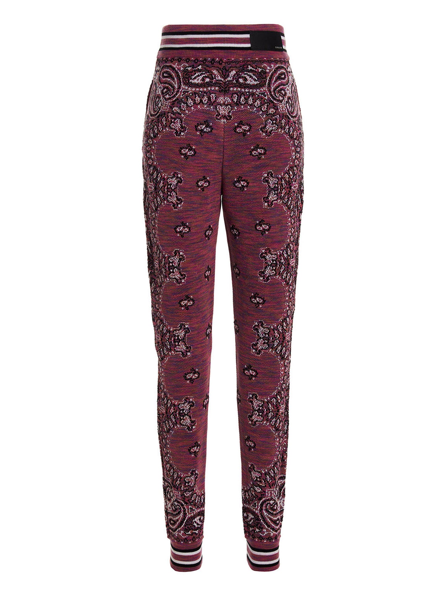 Joggers by Amiri for women in cotton purple & patterned features a polished silhouette with a polished , reaching a polished long and finished with a polished .