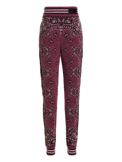 Joggers by Amiri for women in cotton purple & patterned features a polished silhouette with a polished , reaching a polished long and finished with a polished .