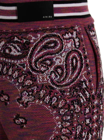 Joggers by Amiri for women in cotton purple & patterned features an sartorial and long with a cut for a sartorial finish.