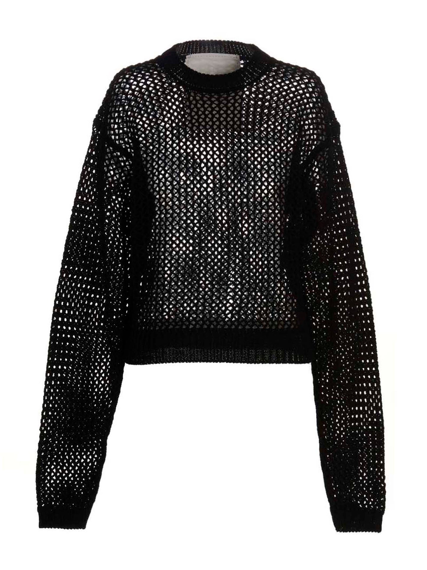 Cardigan by RAMAEL for women in cotton black presents a textural silhouette, artfully finished with a textural and for a sophisticated, textural look.