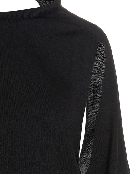 Cardigan by RAMAEL for women in silk black features an crisp silhouette, showcasing a sophisticated and detail for a truly crisp finish.