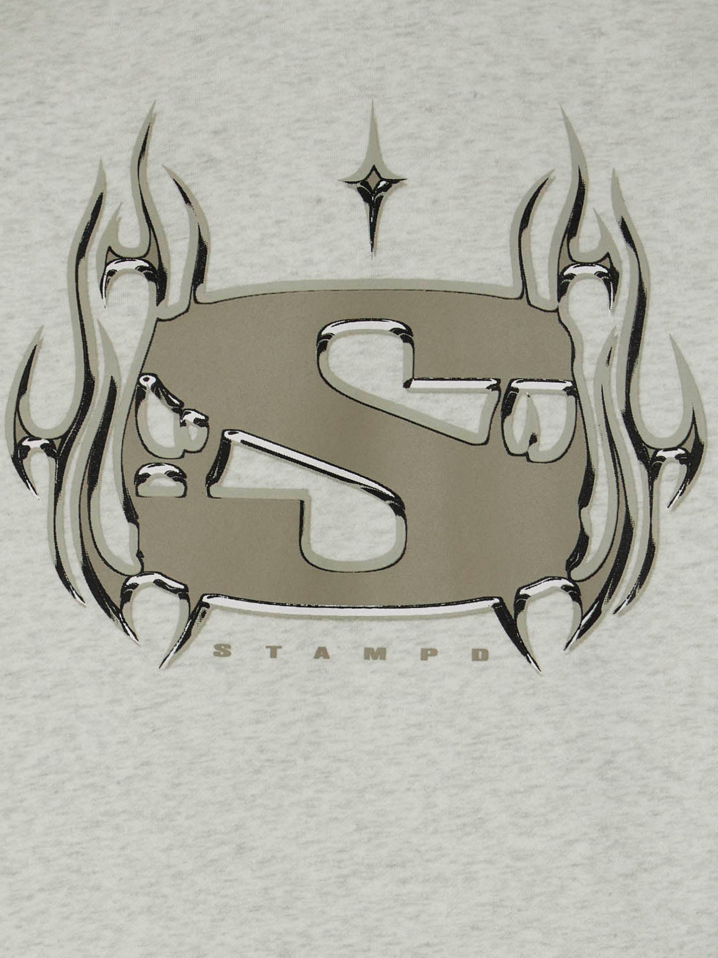 Sweatshirt by STAMPD for men in polyester cotton gray & print features a unrivaled silhouette with a refined and unrivaled detailing for a sophisticated look.
