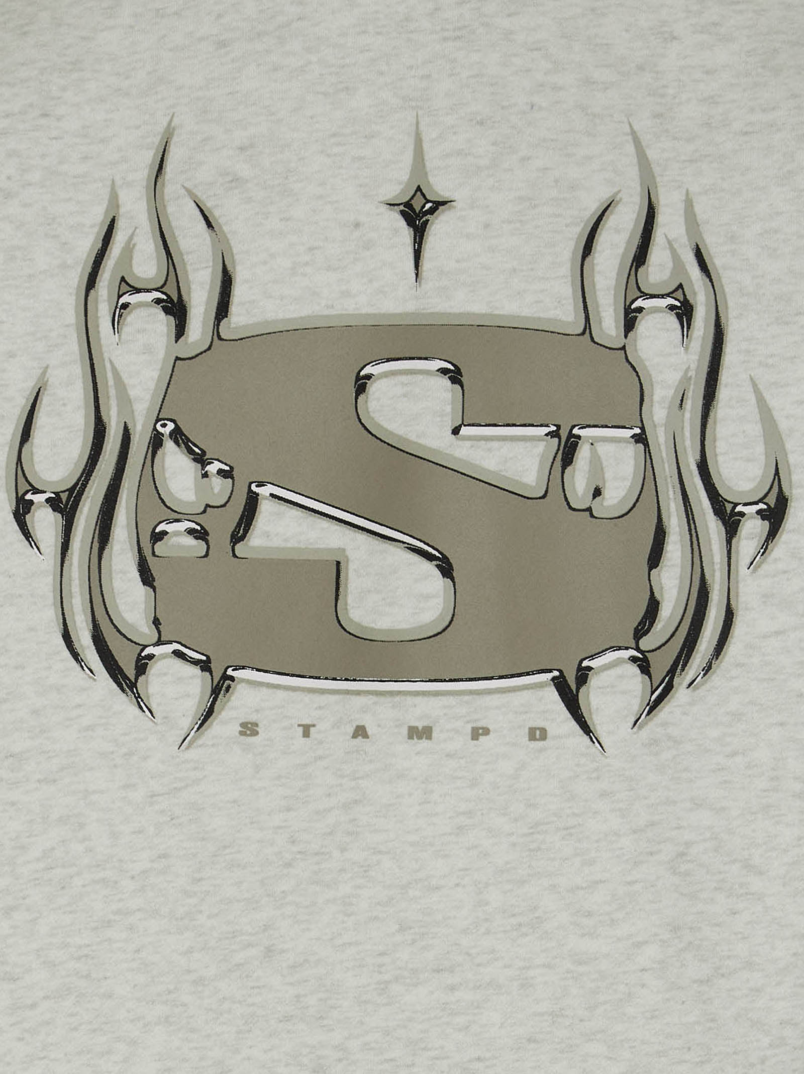 Sweatshirt by STAMPD for men in polyester cotton gray & print features a unrivaled silhouette with a refined and unrivaled detailing for a sophisticated look.