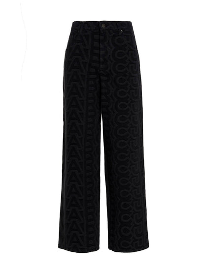 Jeans by Marc Jacobs for women in polyester cotton denim black, patterned & monogram features a refined silhouette with a refined , defined by a and a refined long for a refined finish.