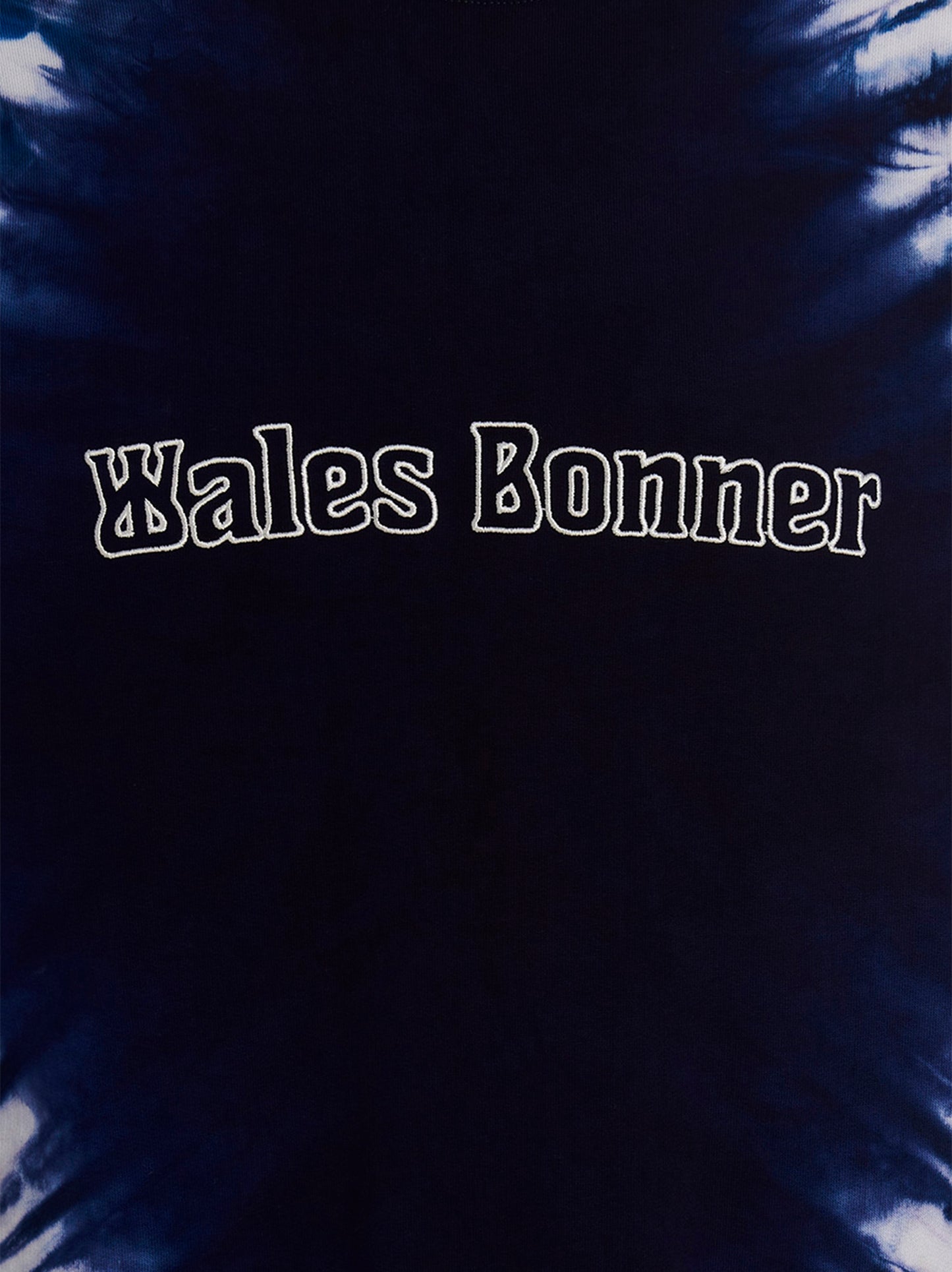 Sweatshirt by WALES BONNER for men in cotton blue & tie-dye features a unrivaled silhouette with a refined and unrivaled detailing for a sophisticated look.