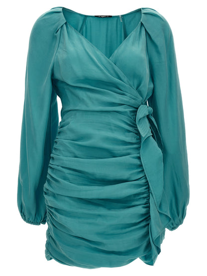 Skirt by Ungaro for women in lyocell light-blue showcases a dramatic silhouette, artfully capturing the essence of the Flow Women's Lyocell Mini Skirt in a dramatic mini cut for a refined look.