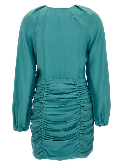 Skirt by Ungaro for women in light-blue features a sublime silhouette, showcasing the sublime design of the Flow Women's Lyocell Mini Skirt in a sophisticated mini.