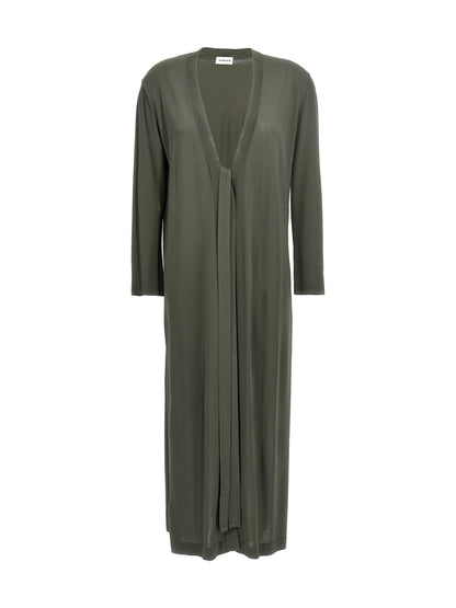 Cardigan by P.A.R.O.S.H. for women in polyamide viscose bicolour & green features an impeccable silhouette, showcasing a sophisticated and long-sleeve detail for a truly impeccable finish.