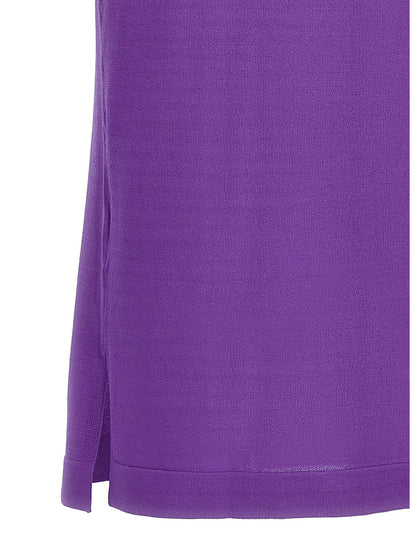 T-Shirt by P.A.R.O.S.H. for women in polyamide viscose purple features a plush silhouette, showcasing a sophisticated and for a truly plush finish.