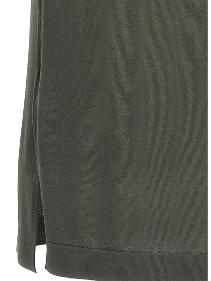 T-Shirt by P.A.R.O.S.H. for women in polyamide viscose bicolour & green showcases a unassuming silhouette, artfully detailed with a refined and unassuming for a sophisticated, contemporary look.