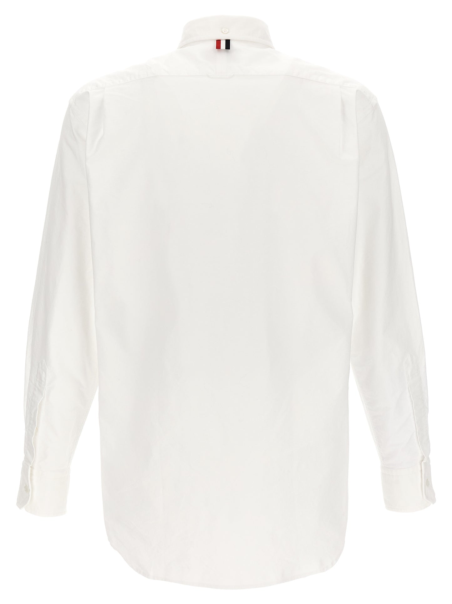 Shirt by Thom Browne for men in cotton white features an polished silhouette, showcasing a sophisticated and detail for a truly polished finish.