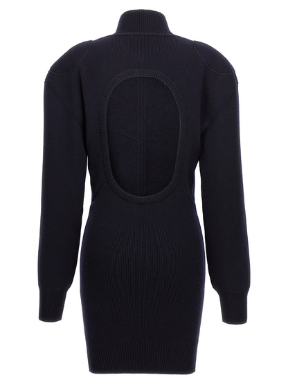 Skirt by Stella McCartney for women in polyamide wool blue showcases a sultry silhouette, elegantly defined by its midi and the sophisticated sultry design of the Women's Polyamide Wool Midi Skirt.