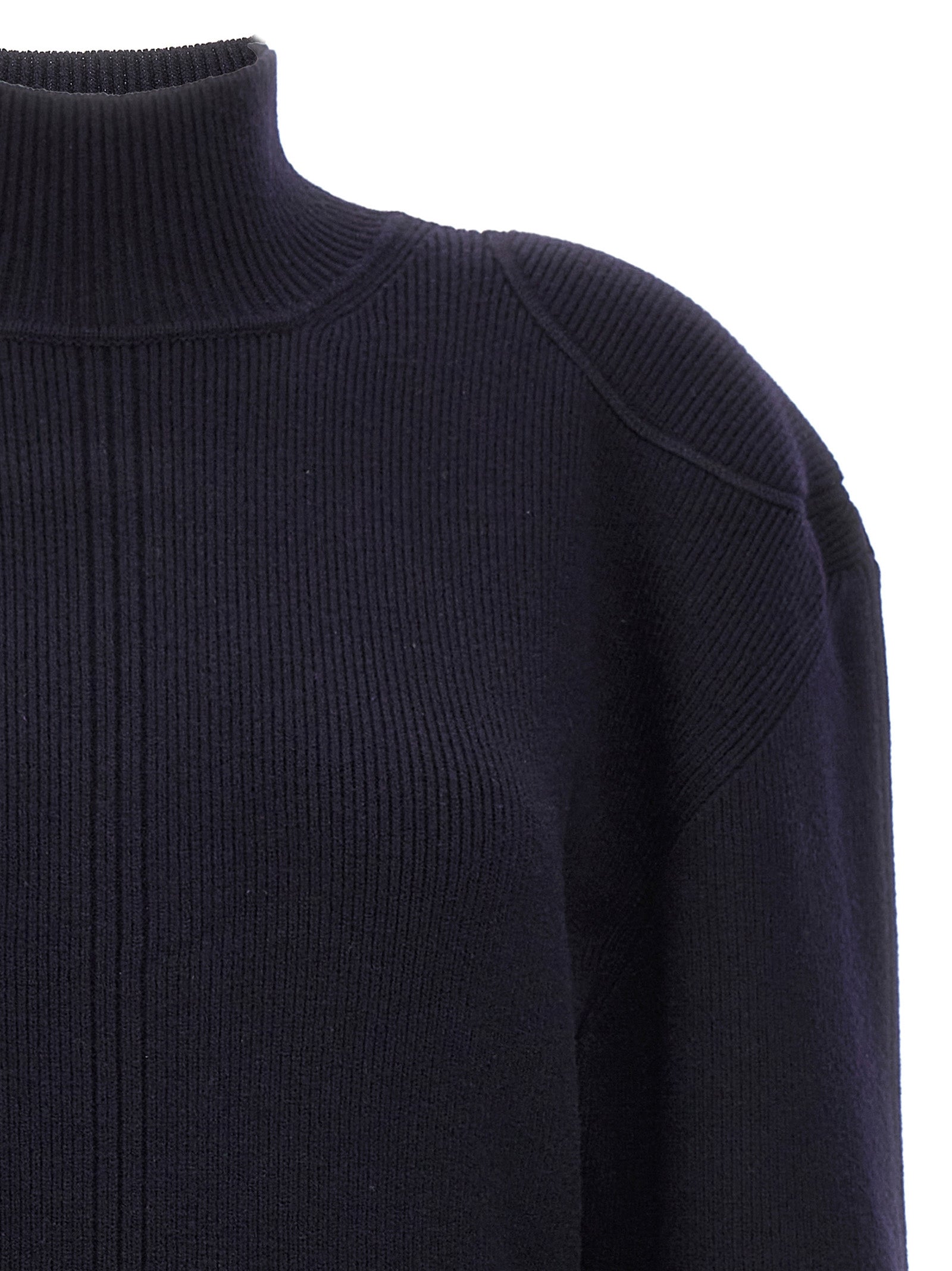 Skirt by Stella McCartney for women in polyamide wool blue features a contoured silhouette from the Women's Polyamide Wool Midi Skirt collection, characterized by its contoured midi for a contoured finish.