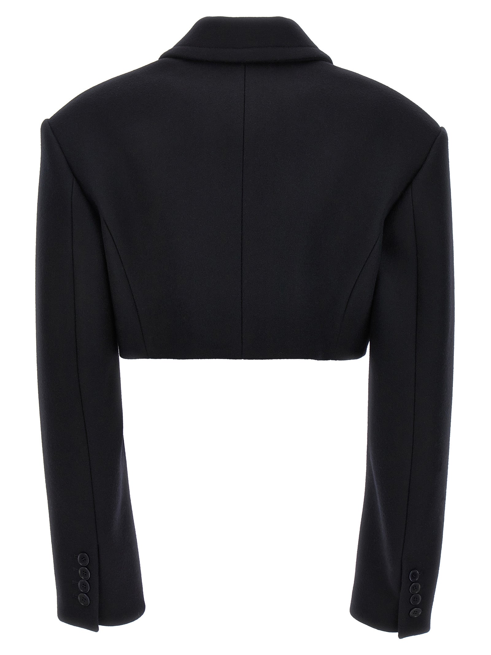 Overcoat by Stella McCartney for women in wool black showcases a architectural silhouette, artfully detailed with a distinctive and functional pockets for a architectural finish.