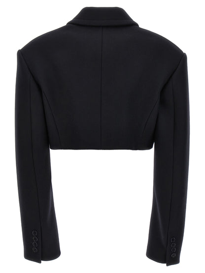 Overcoat by Stella McCartney for women in wool black showcases a architectural silhouette, artfully detailed with a distinctive and functional pockets for a architectural finish.