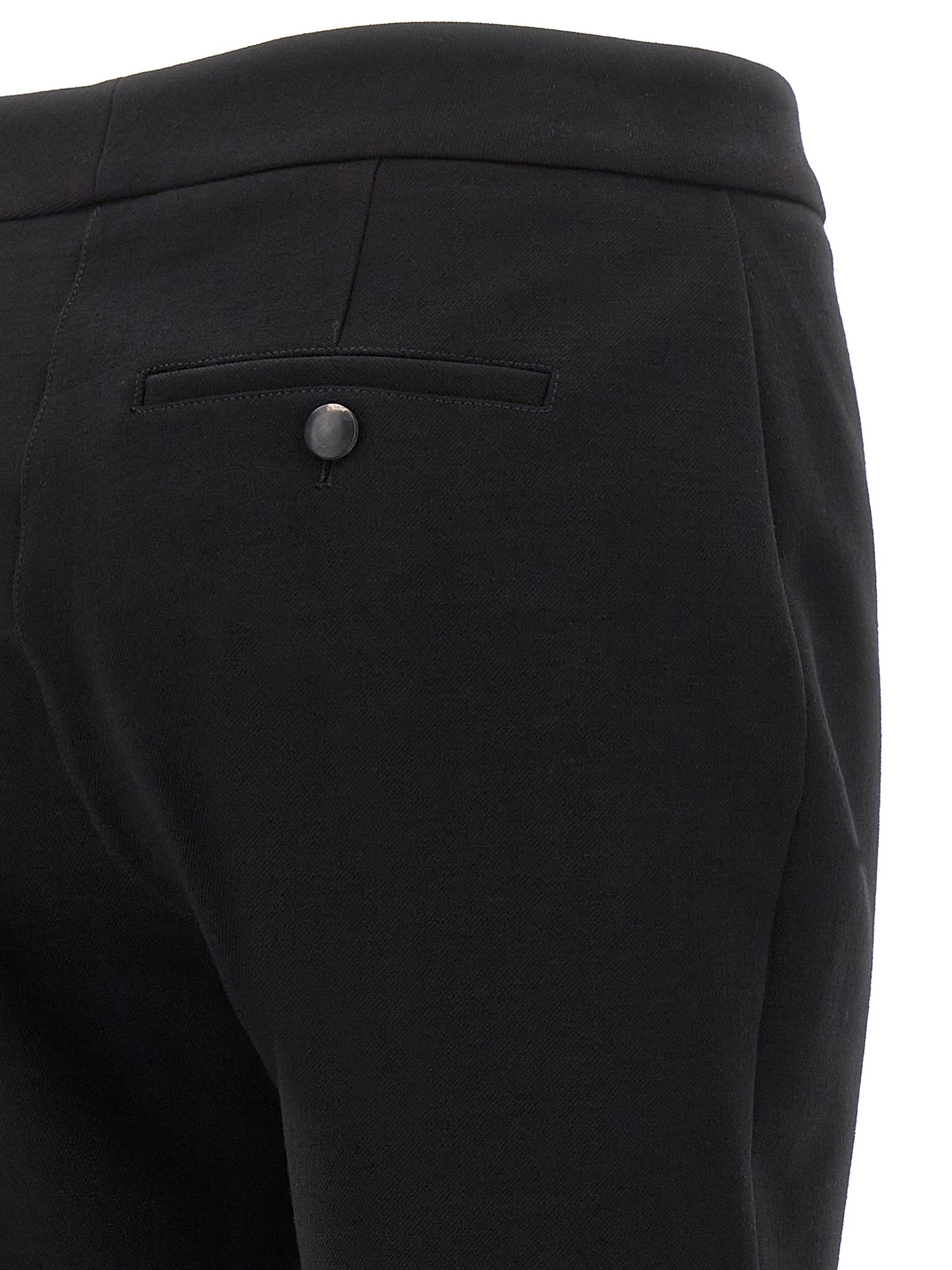 Trousers by Ferragamo for women in polyester & wool black features a artisanal silhouette, showcasing a sophisticated skinny-leg & skinny with a long and for a artisanal finish.