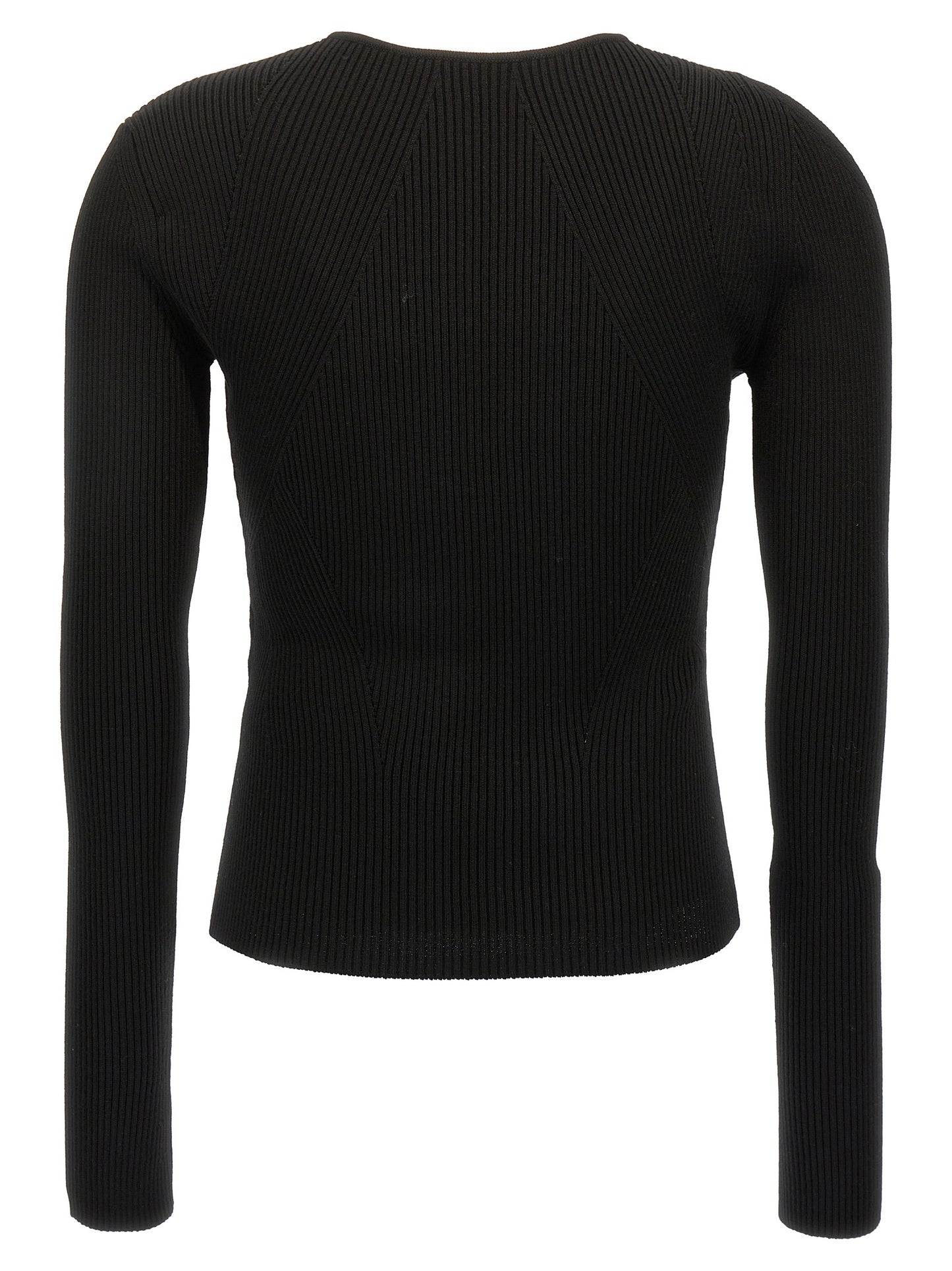 Cardigan by Alexander McQueen for women in wool & polyester black features an crisp silhouette, showcasing a sophisticated v-neck neckline and detail for a truly crisp finish.