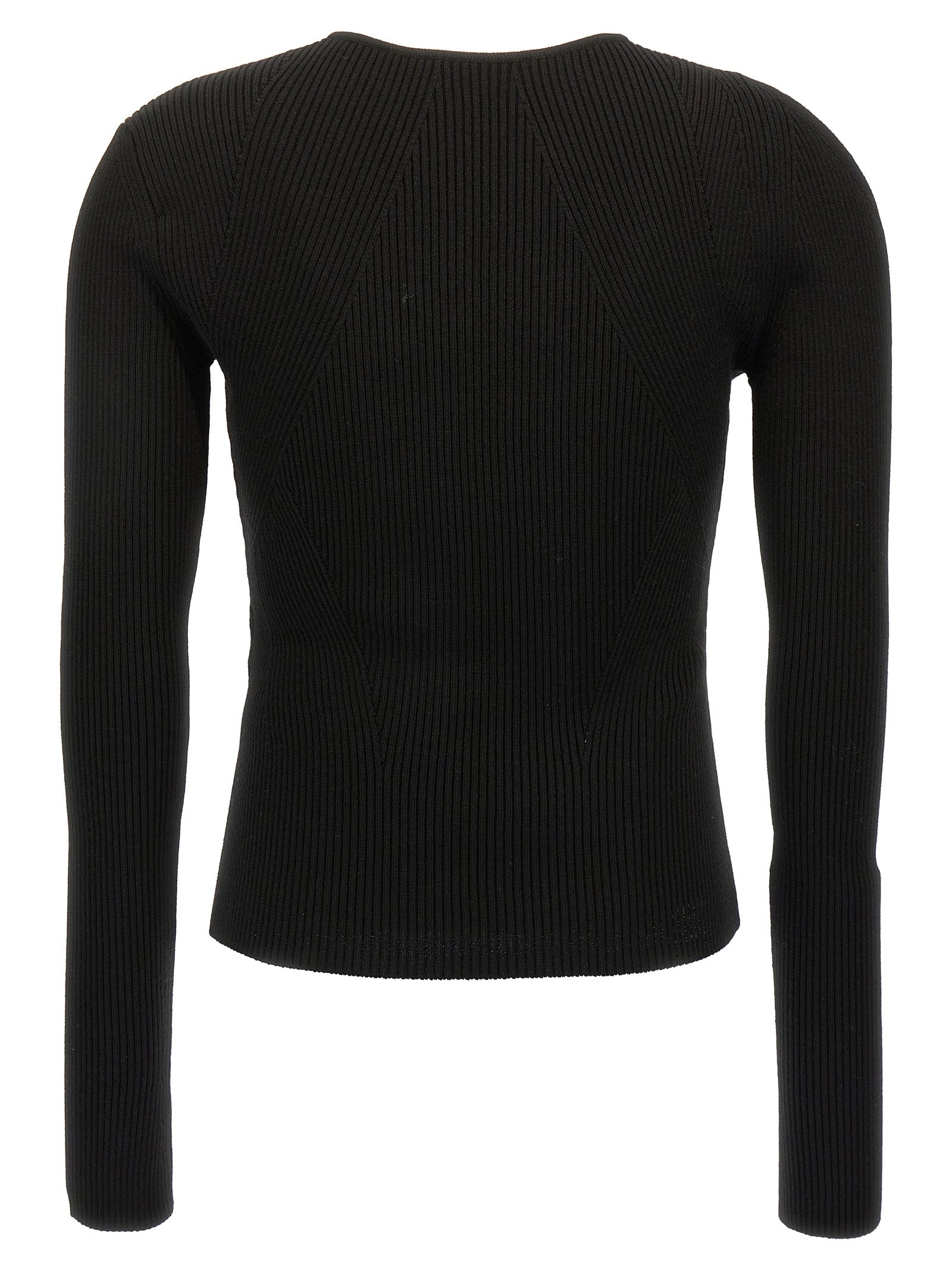 Cardigan by Alexander McQueen for women in wool & polyester black features an crisp silhouette, showcasing a sophisticated v-neck neckline and detail for a truly crisp finish.