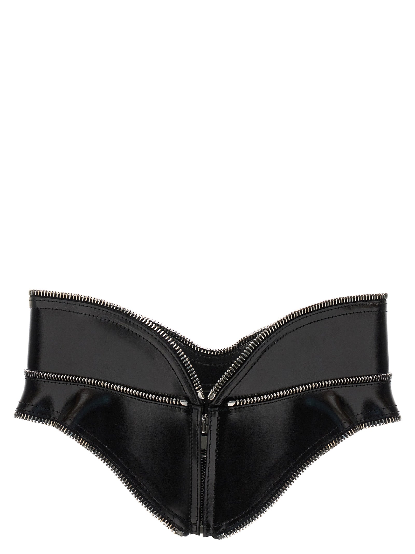 Belt by Alexander McQueen for women in leather black features a versatile silhouette, artfully showcasing the versatile design of the Leather Belt for a sophisticated, premium finish.
