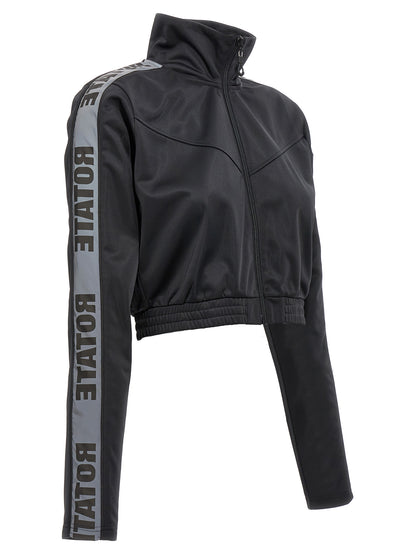 Activewear Sweatshirt by ROTATE BIRGER CHRISTENSEN for women in polyester black showcases a versatile silhouette, artfully detailed with a versatile high-collar neckline and for a versatile finish with .