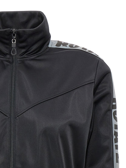 Activewear Sweatshirt by ROTATE BIRGER CHRISTENSEN for women in polyester black showcases a athletic silhouette with sleeves, a athletic high-collar neckline, and high-performance for a athletic aesthetic.