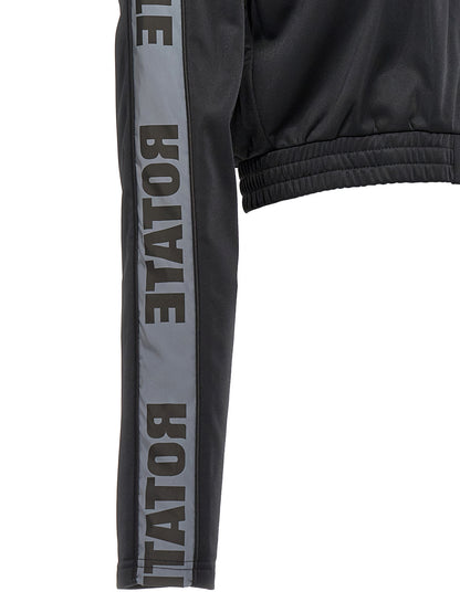 Activewear Sweatshirt by ROTATE BIRGER CHRISTENSEN for women in polyester black features an contemporary silhouette with , refined detailing, and an contemporary for a sophisticated performance look.