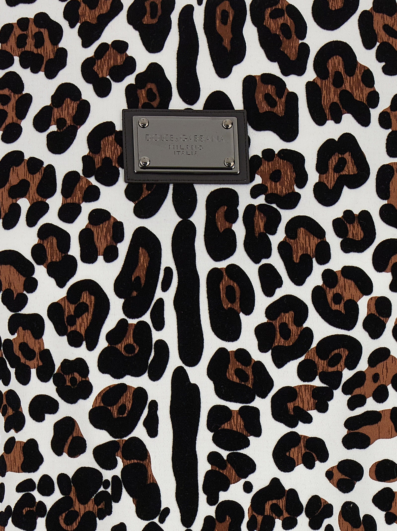 T-Shirt by Dolce & Gabbana for women in cotton animal, multicolor & print showcases a fashionable silhouette, elegantly detailed with a fashionable and for a sophisticated, high-fashion look.