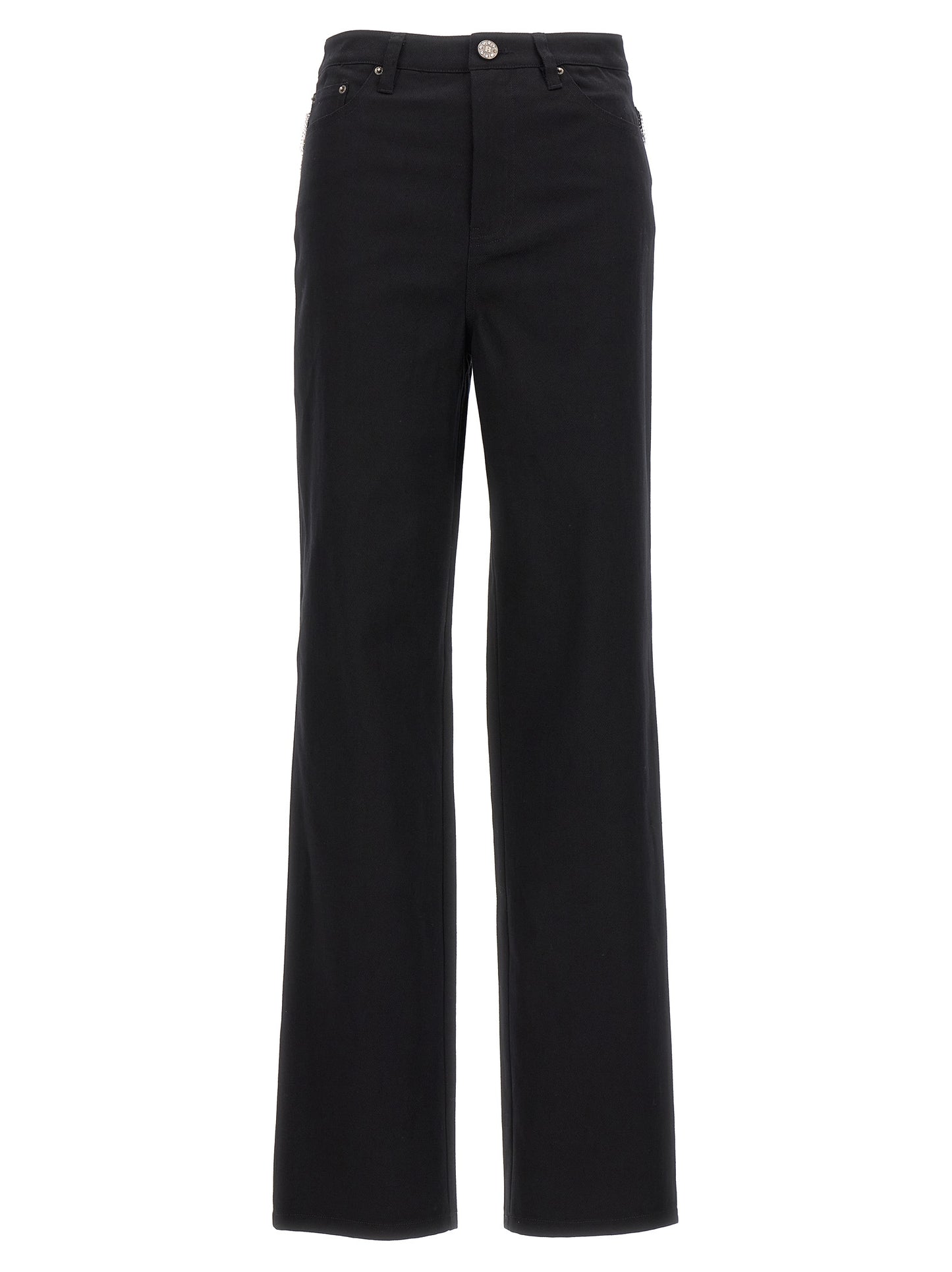 Jeans by ROTATE BIRGER CHRISTENSEN for women in organic cotton denim & sequins black features a refined silhouette with a refined , defined by a high rise and a refined long for a refined finish.