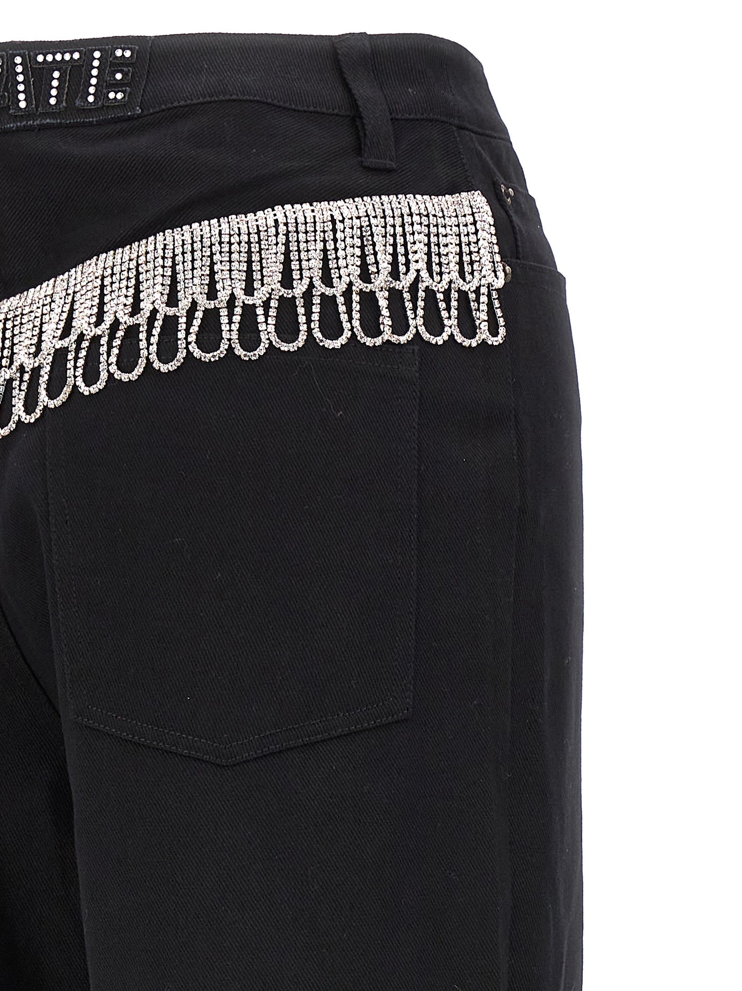 Jeans by ROTATE BIRGER CHRISTENSEN for women in organic cotton denim & sequins black features a polished silhouette with a polished , reaching a polished long and finished with a polished high rise.