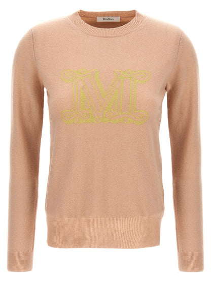 Cardigan by Max Mara for women in cashmere multicolor & pink presents a textural silhouette, artfully finished with a textural crew neckline and for a sophisticated, textural look.