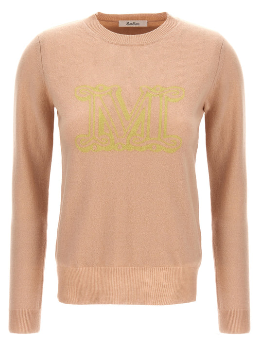 Cardigan by Max Mara for women in cashmere multicolor & pink presents a textural silhouette, artfully finished with a textural crew neckline and for a sophisticated, textural look.