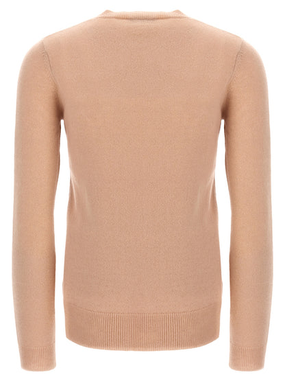 Cardigan by Max Mara for women in cashmere multicolor & pink features a dramatic silhouette, showcasing a sophisticated crew neckline and dramatic detail for a timeless, premium look.