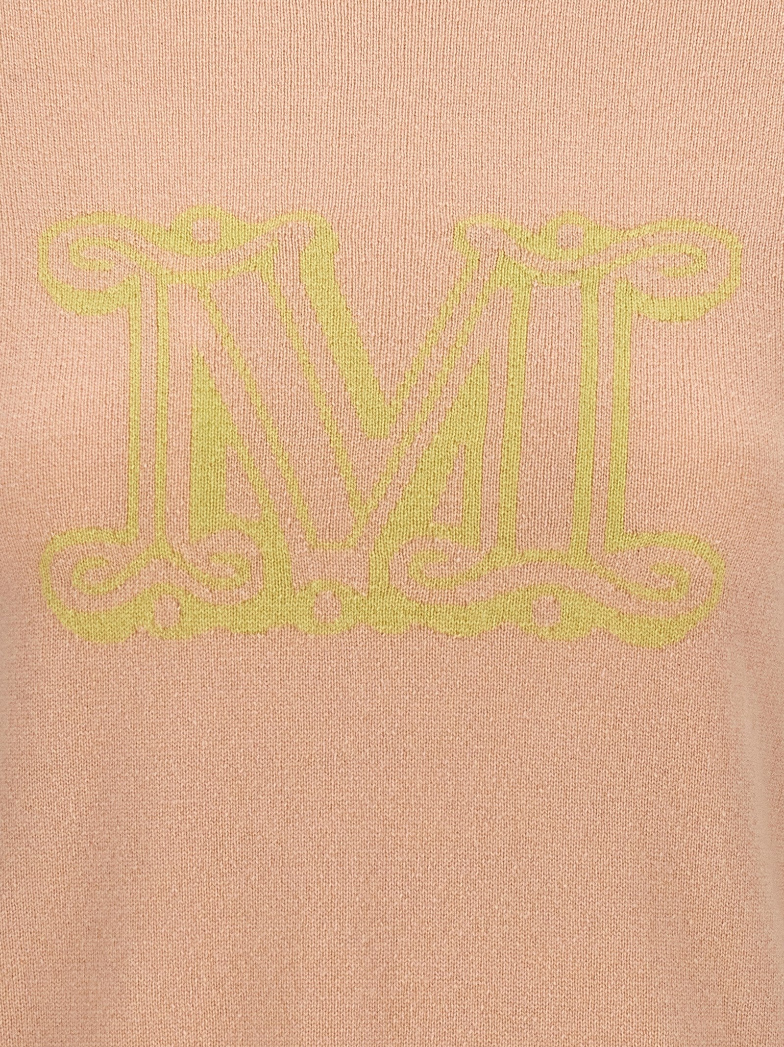 Cardigan by Max Mara for women in cashmere multicolor & pink showcases a captivating silhouette, artfully detailed with a captivating and for a truly sophisticated captivating look.